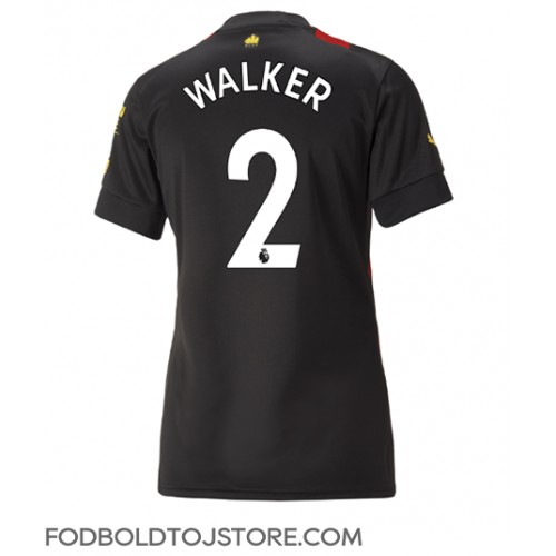 Manchester City Kyle Walker #2 Udebanetrøje Dame 2022-23 Kortærmet